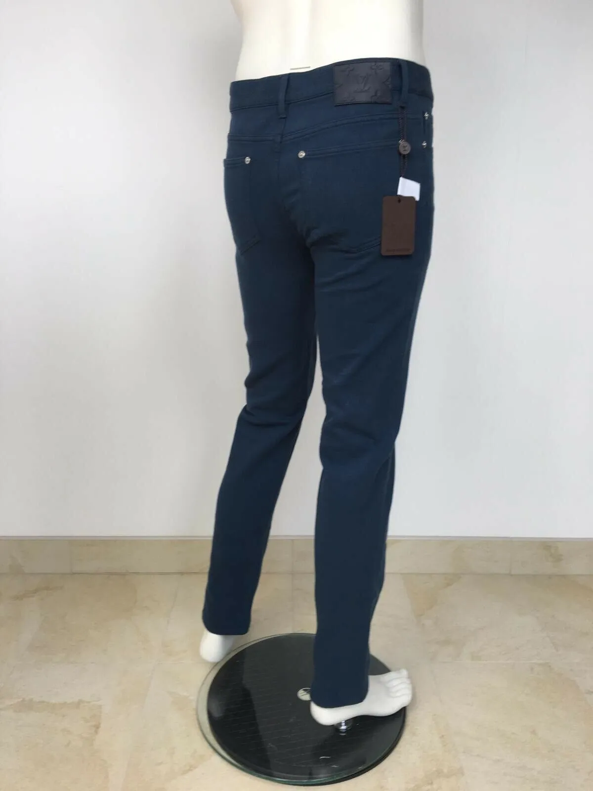 Monogram Patch Corduroy Slim Jeans