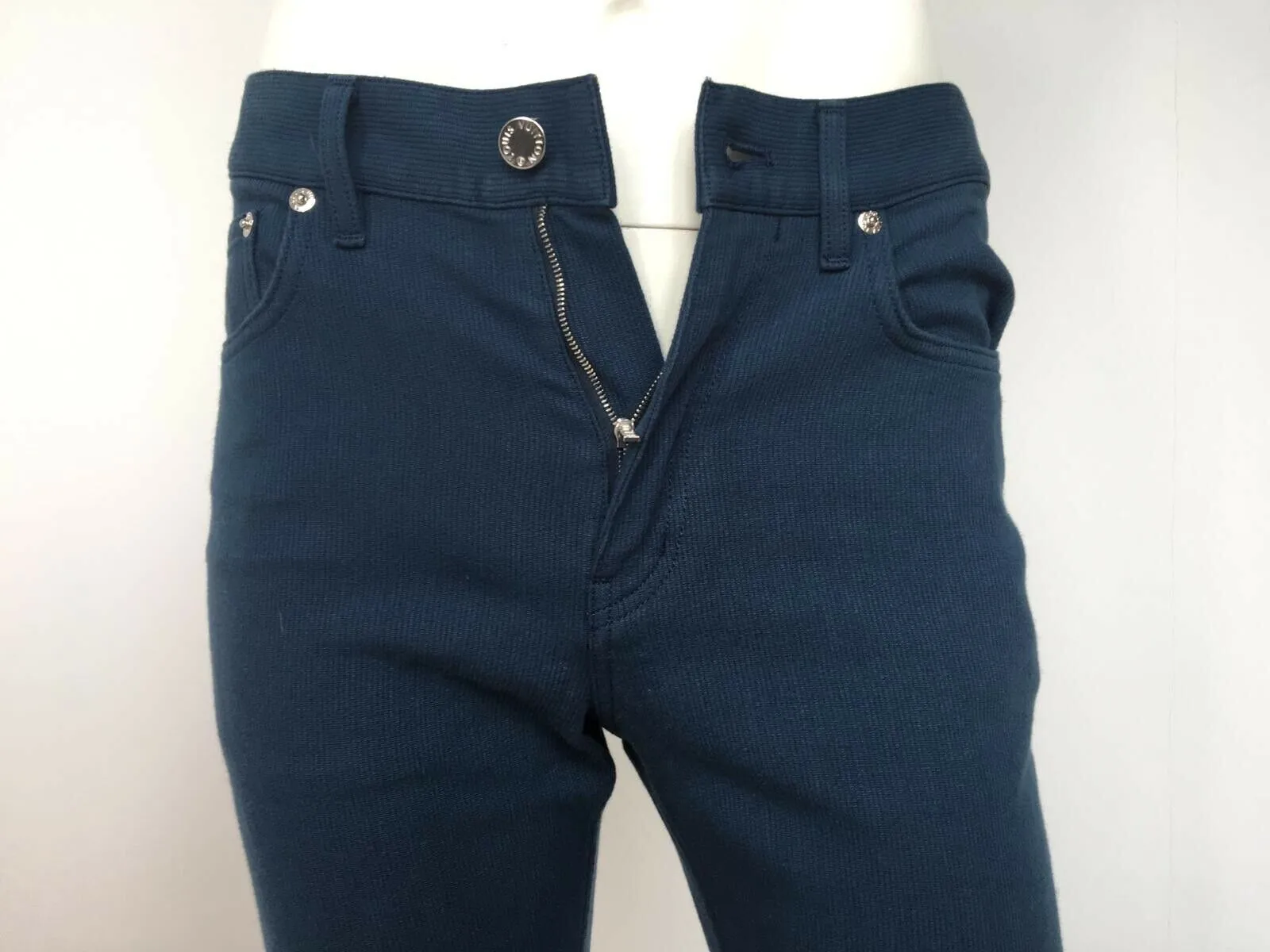 Monogram Patch Corduroy Slim Jeans
