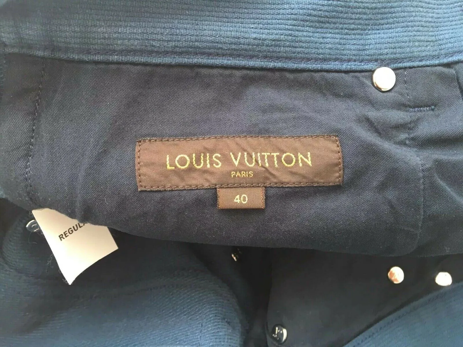 Monogram Patch Corduroy Slim Jeans