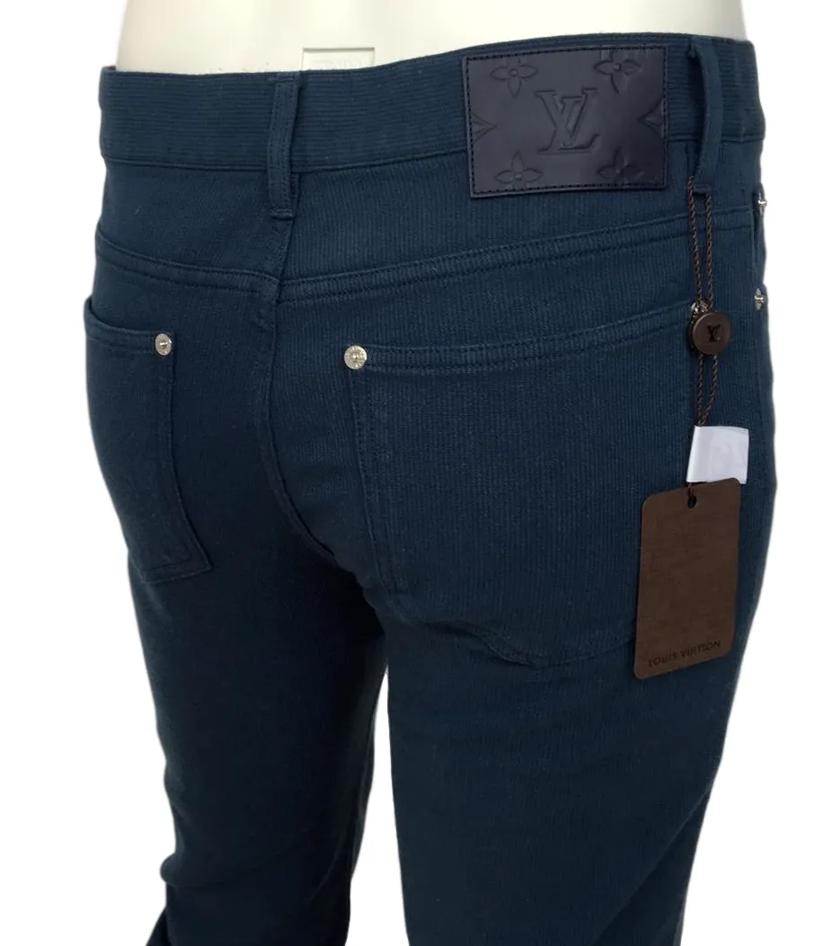 Monogram Patch Corduroy Slim Jeans