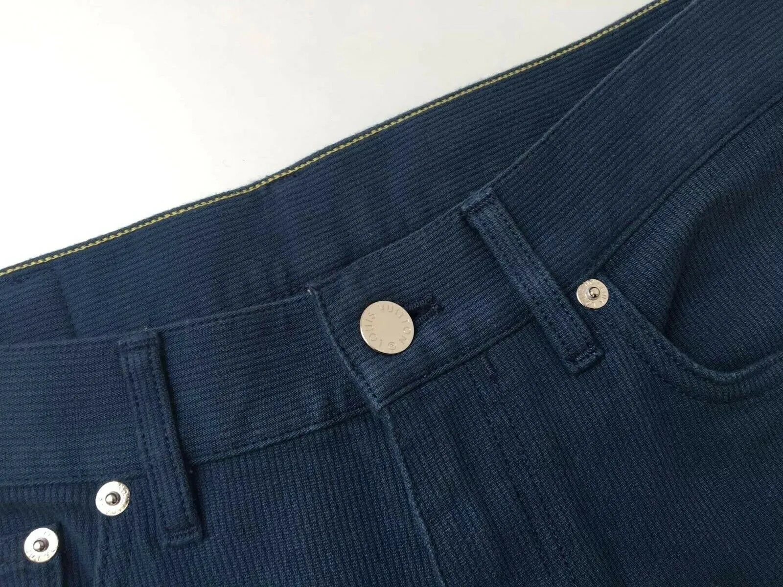 Monogram Patch Corduroy Slim Jeans