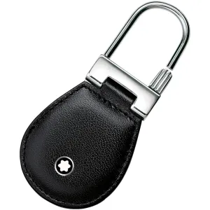 Montblanc Black Leather and Steel Meisterst&uuml;ck Key Fob