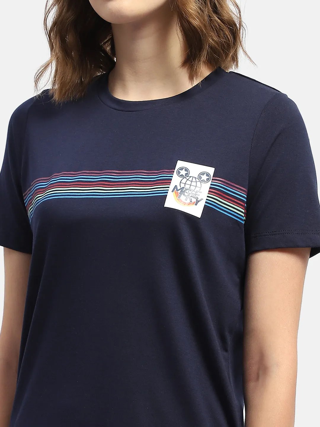 mSECRET Striped T-shirt & Jogger Navy Blue Nightsuit