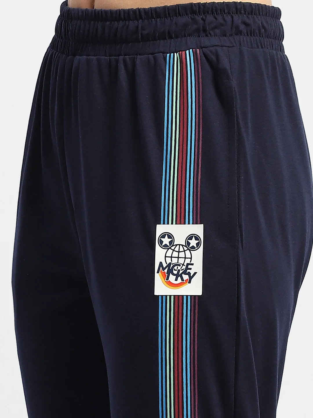 mSECRET Striped T-shirt & Jogger Navy Blue Nightsuit