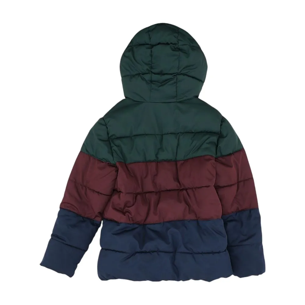 Multi Color Block Puffer Jacket