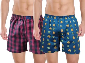 Multicolor Premium Cotton Boxers (Pack of 2)