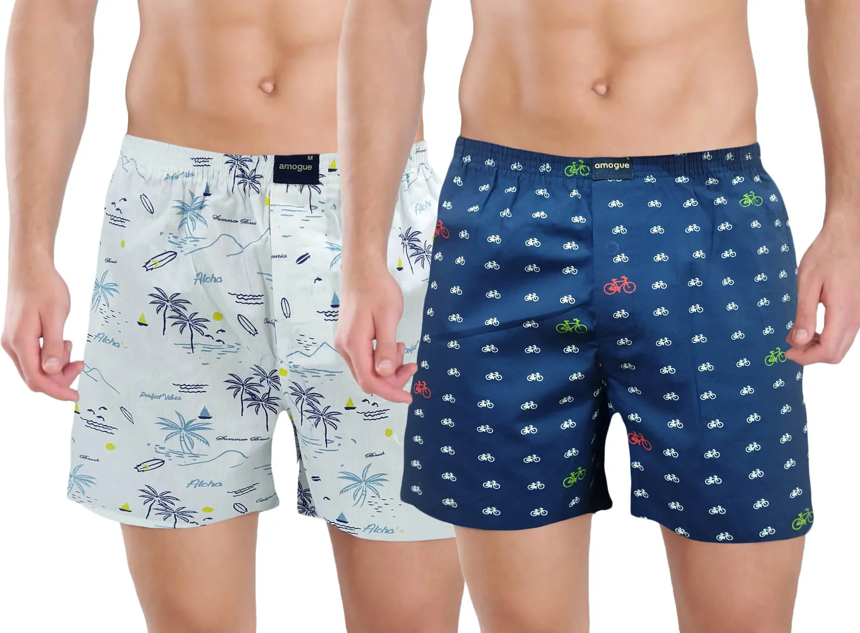 Multicolor Printed Premium Cotton Boxers (Pack of 2)