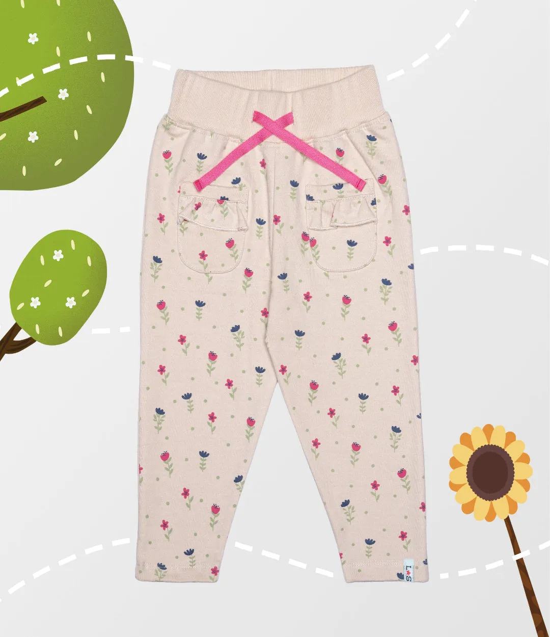 Multicoloured Floral Print Jogger