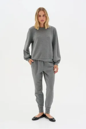 My Essential Wardrobe The Sweat Pant - Dark Grey Melange