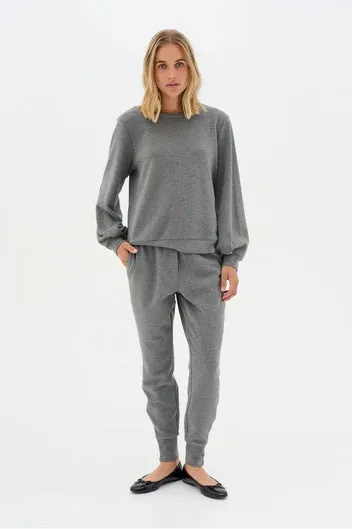 My Essential Wardrobe The Sweat Pant - Dark Grey Melange