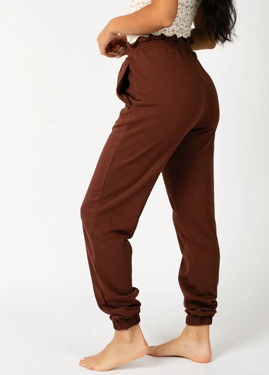 Nadia Sweatpants in Chocolate