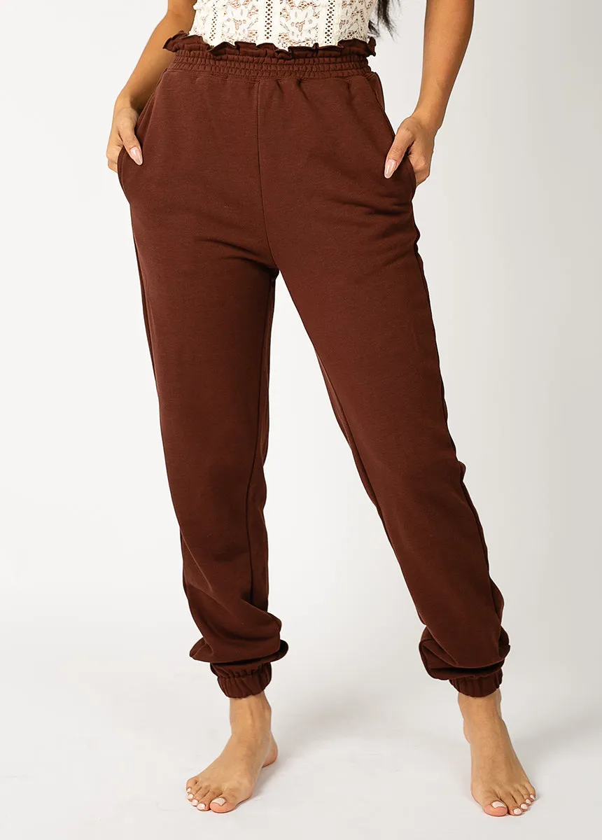 Nadia Sweatpants in Chocolate