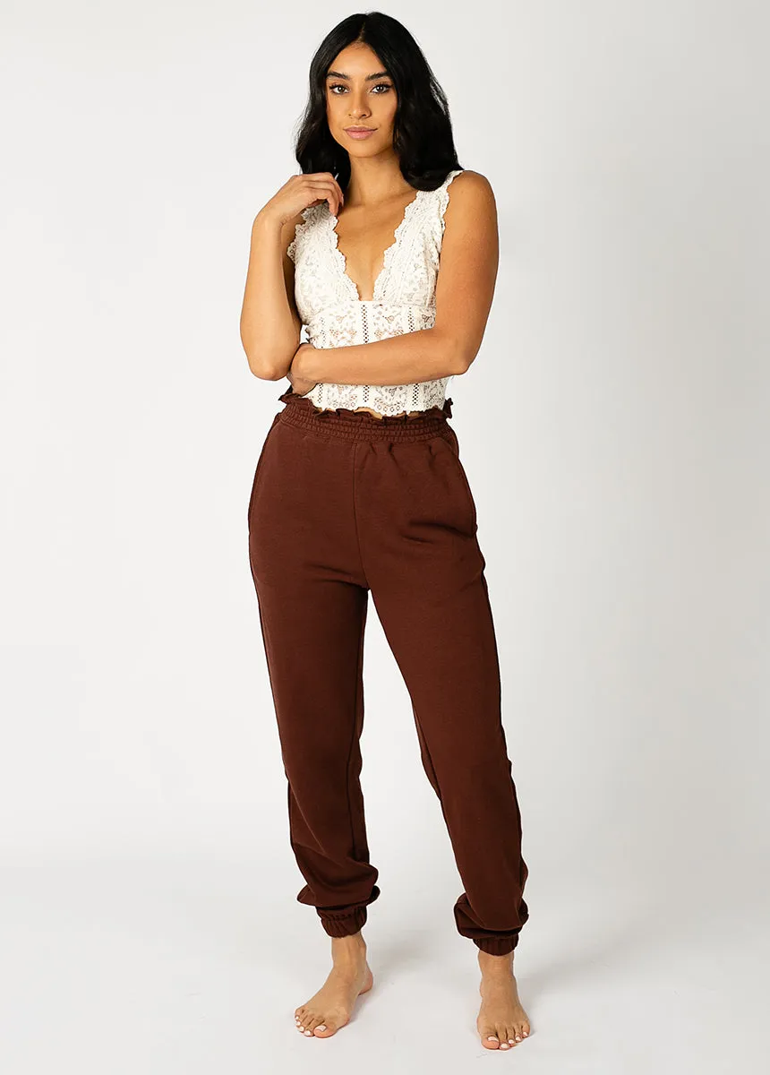 Nadia Sweatpants in Chocolate
