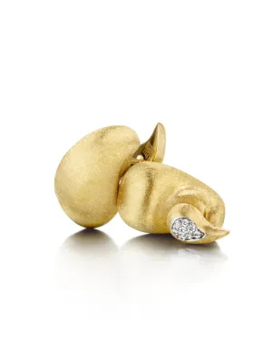 Nanis 18k Yellow Gold Diamond Earrings