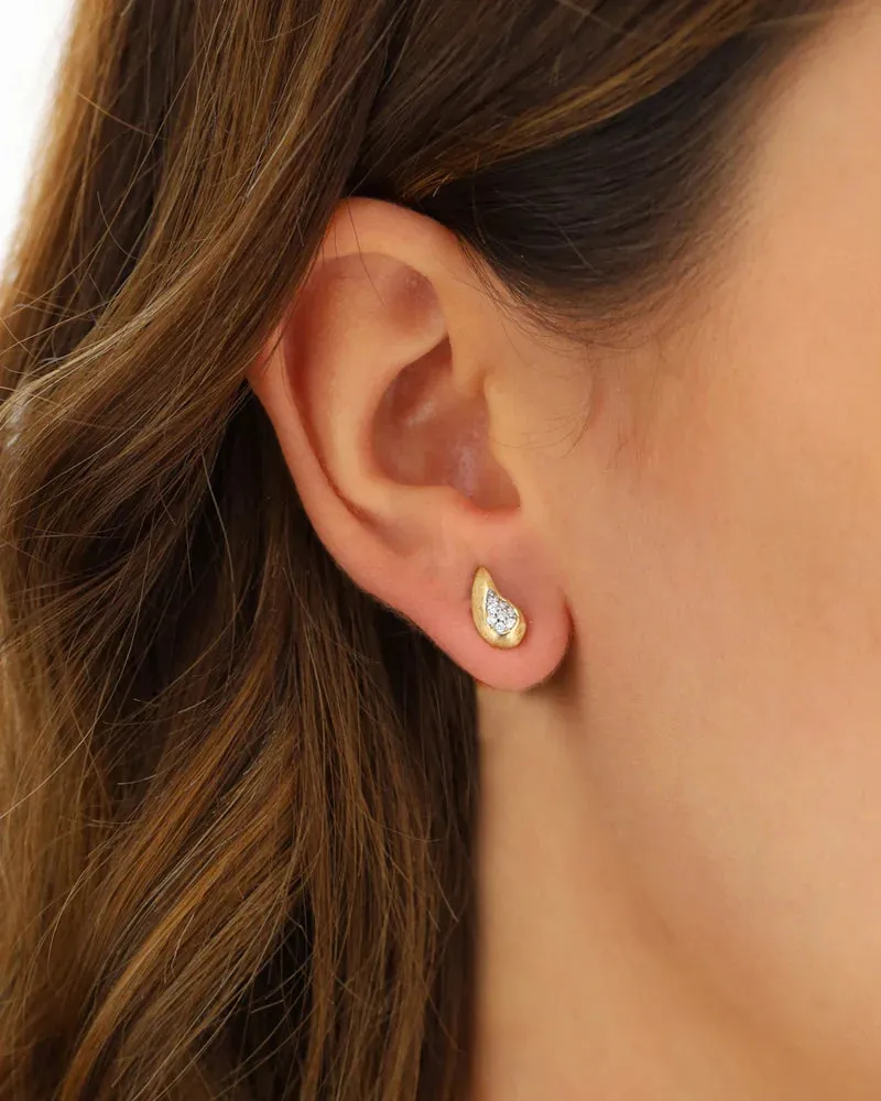 Nanis 18k Yellow Gold Diamond Earrings