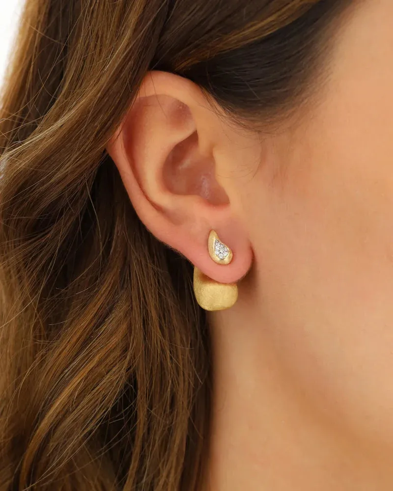 Nanis 18k Yellow Gold Diamond Earrings