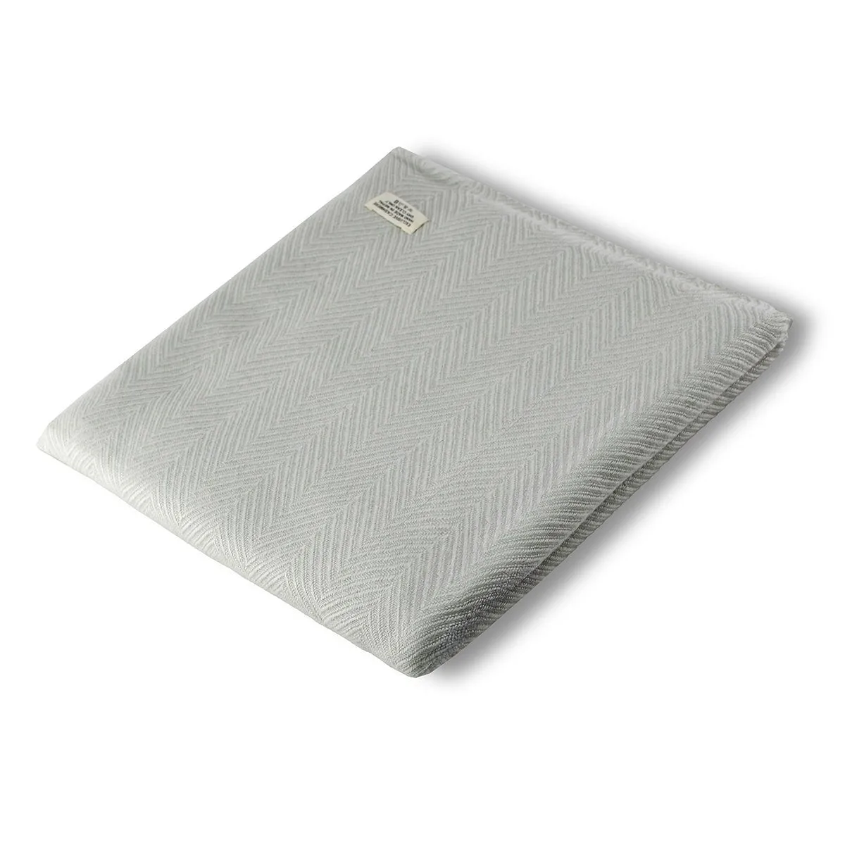 Natural Thick Herringbone Design Cashmere Blanket