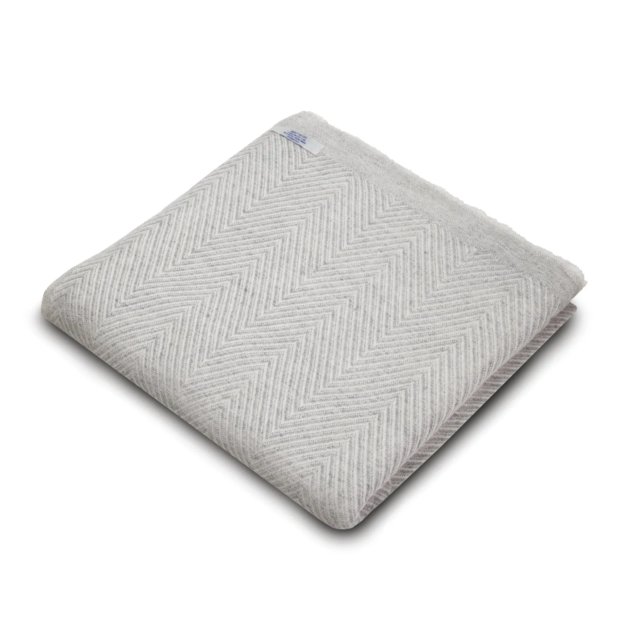 Natural Thick Herringbone Design Cashmere Blanket