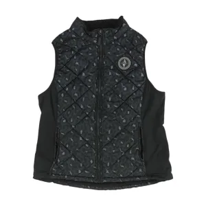 Navy Animal Print Puffer Vest