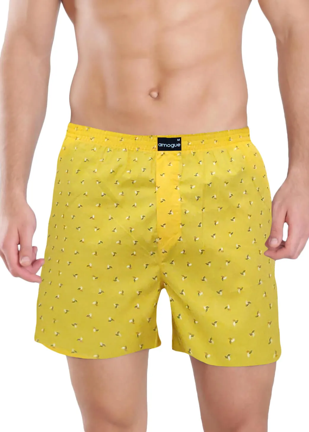 Navy Cream Red Yellow Premium Printed Boxers Combo