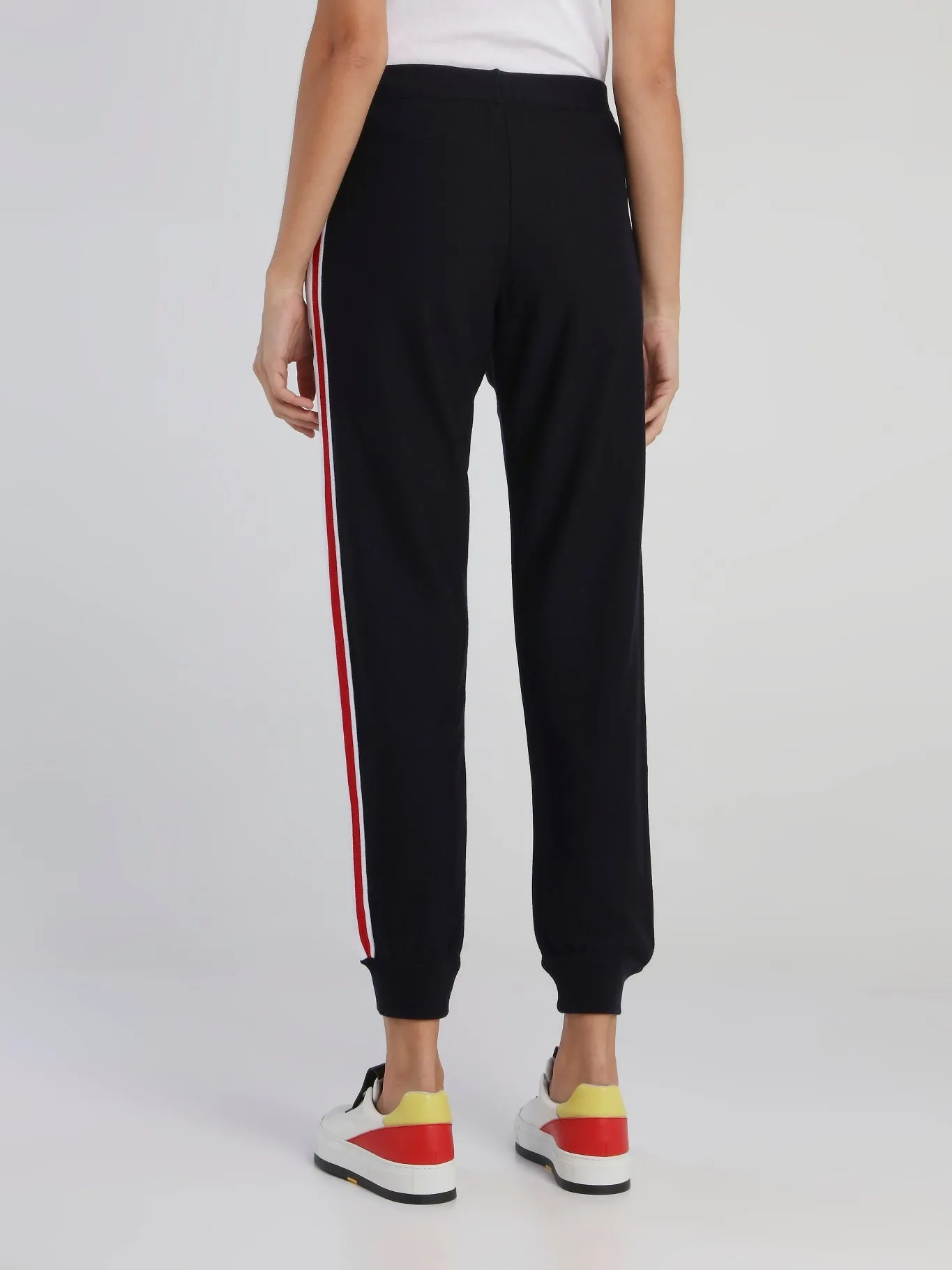 Navy Logo Waistband Knitted Sweatpants