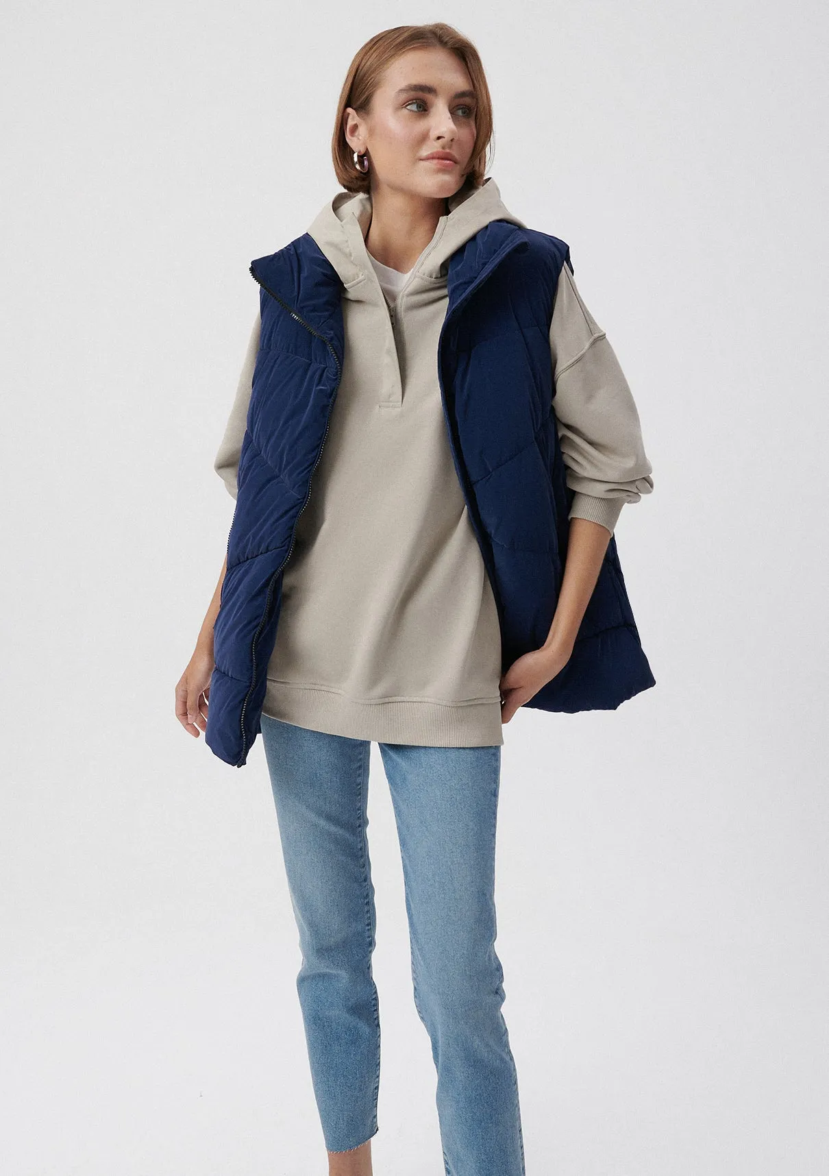 Navy Puffer Vest