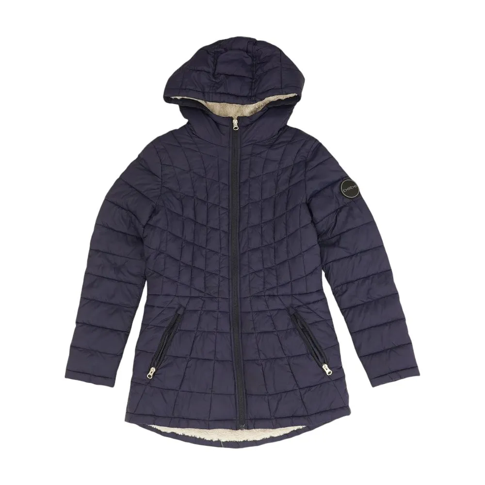 Navy Solid Puffer Coat