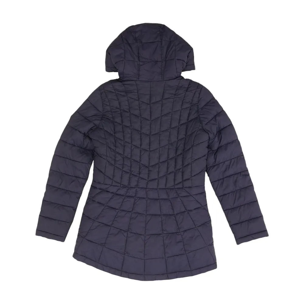 Navy Solid Puffer Coat