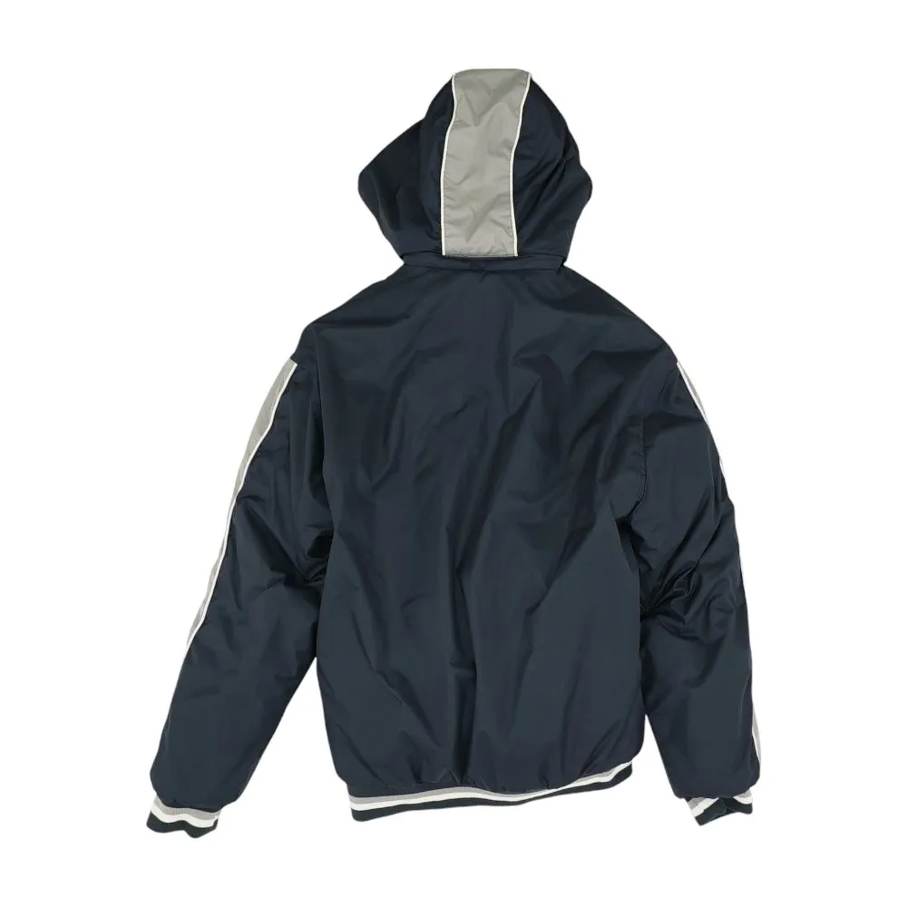 Navy Solid Puffer Jacket