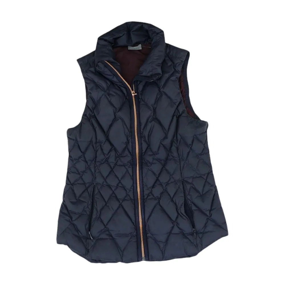 Navy Solid Puffer Vest