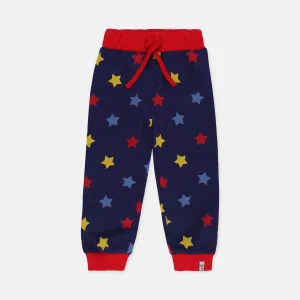 Navy Star Print Jogger