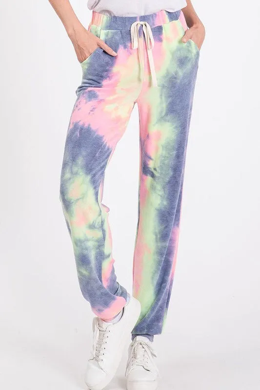 Neon Rainbow Tie Dye Loungewear Set