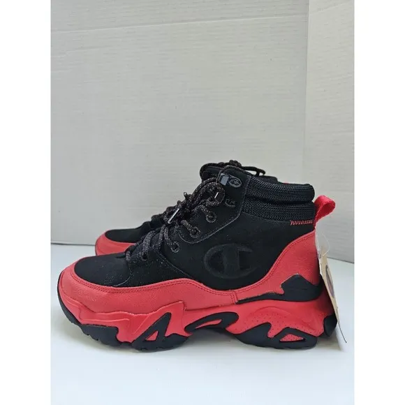 New Champion Bromad C-Lock Grade School Boys' Boot Shoes RED  Size 4Y Women's 6