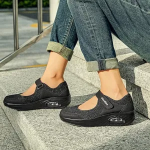 NEW COLORSTY Shoes for Women Comfortable Velcro Non-Slip Lightweight Breathable Mesh Slip on Casual Walking Shoes with Arch Support Orthotic, Sz 7, Retails $58