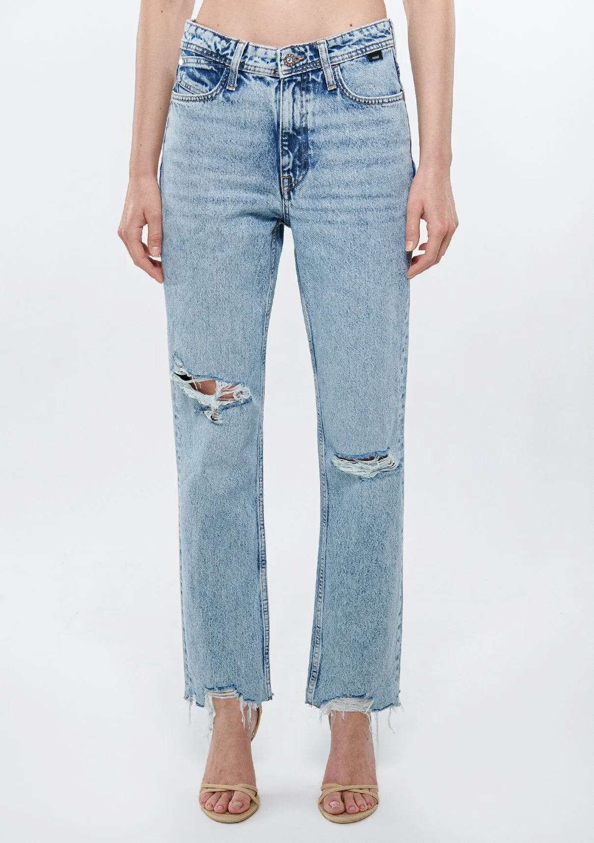 New York Light Ripped Vintage 90s Jean Pants