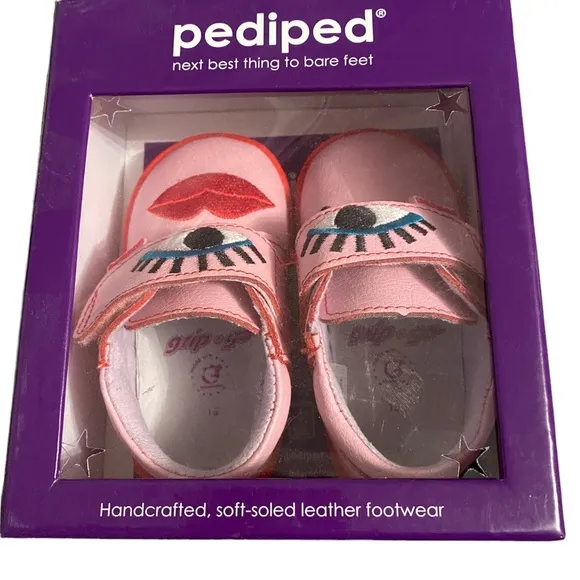 NIB Pedipeds Rare Pink Faces Toddler Shoes