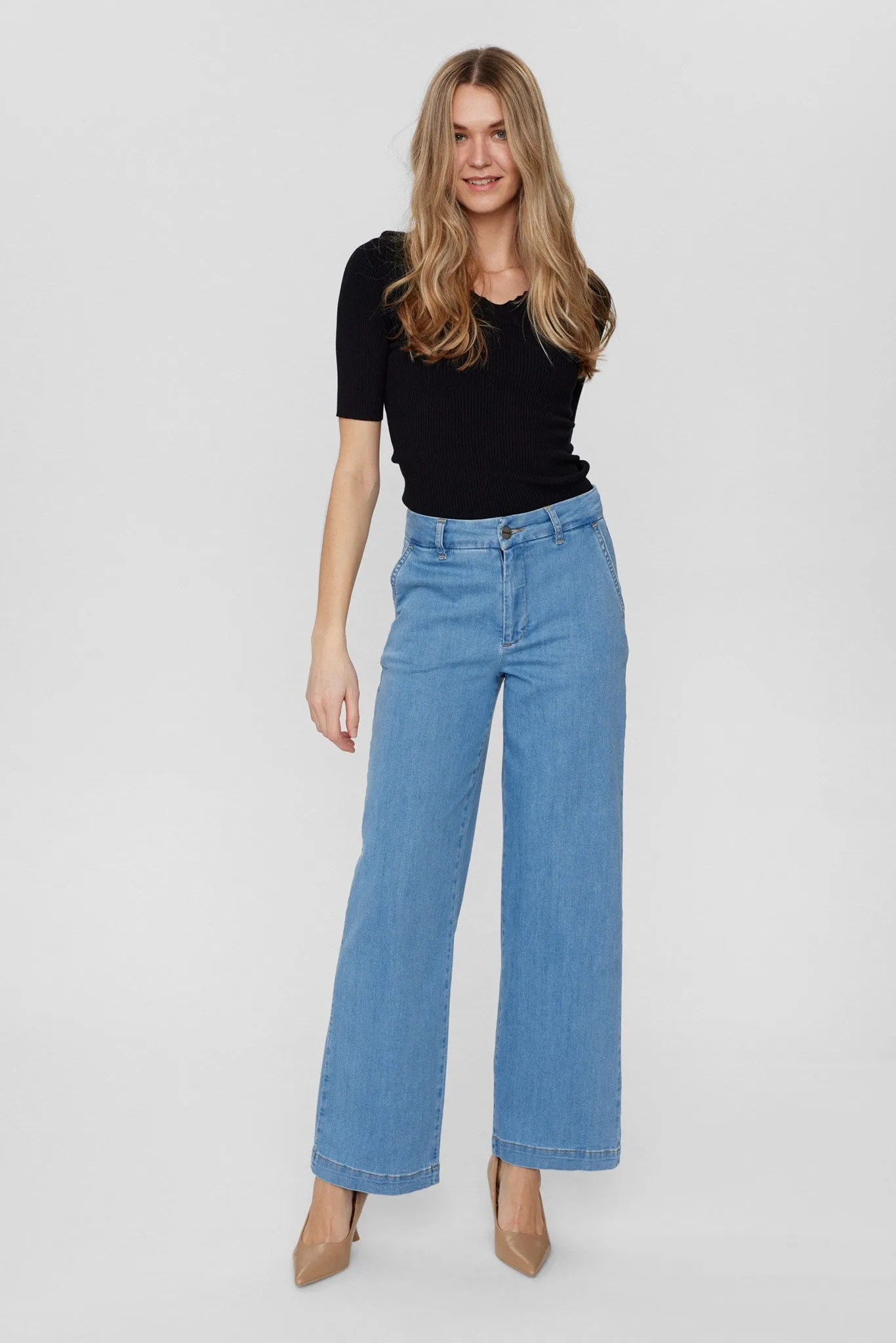 NUAMBER PANTS - LIGHT BLUE - Light Blue Denim