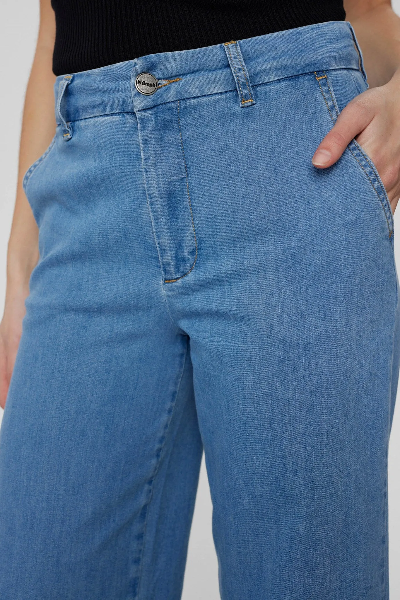 NUAMBER PANTS - LIGHT BLUE - Light Blue Denim