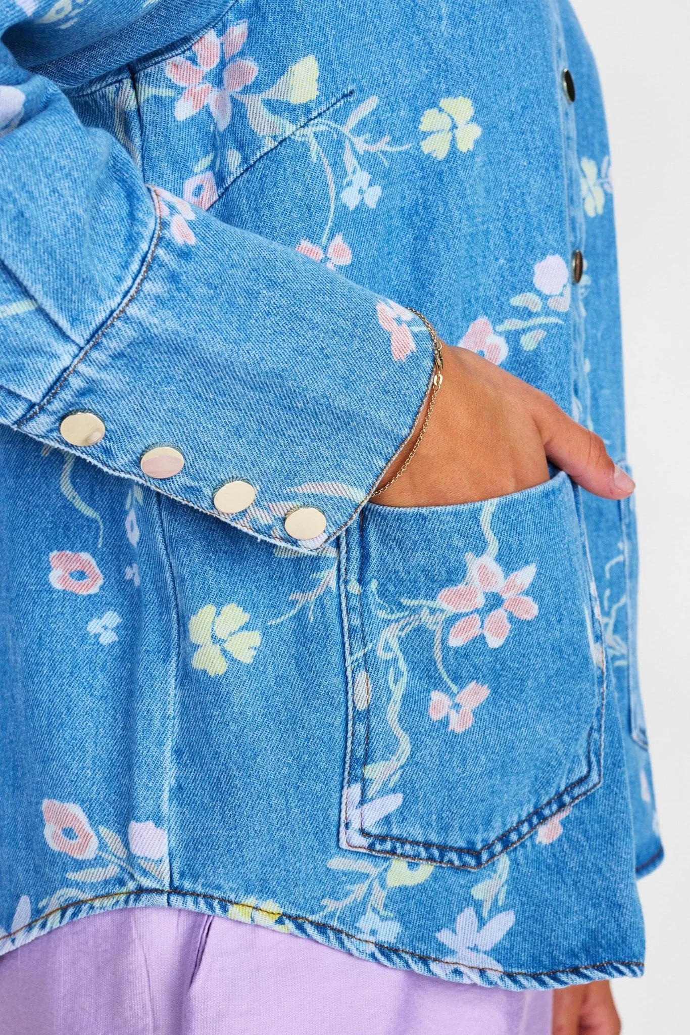 NUPETRA LS SHIRT - Light Blue Denim