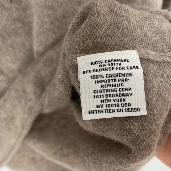 NWT Magaschoni 💯Cashmere Turtleneck Sweater In Pebble Heather Size Small
