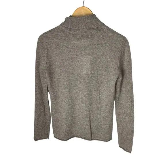 NWT Magaschoni 💯Cashmere Turtleneck Sweater In Pebble Heather Size Small