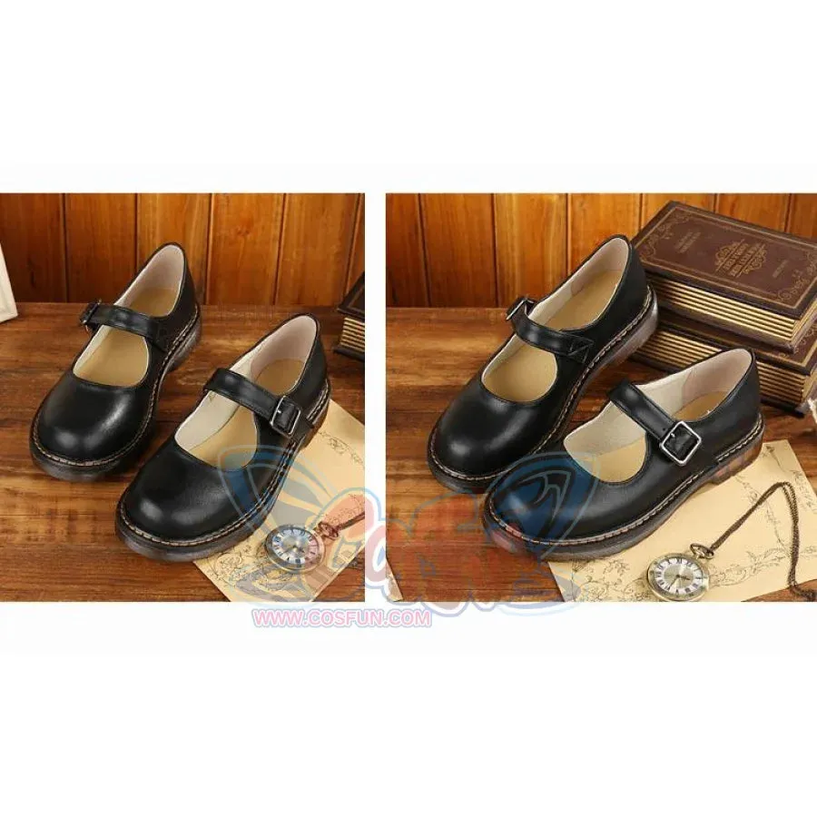 Old-fashioned Retro Mary Jane Leather Shoes C00128