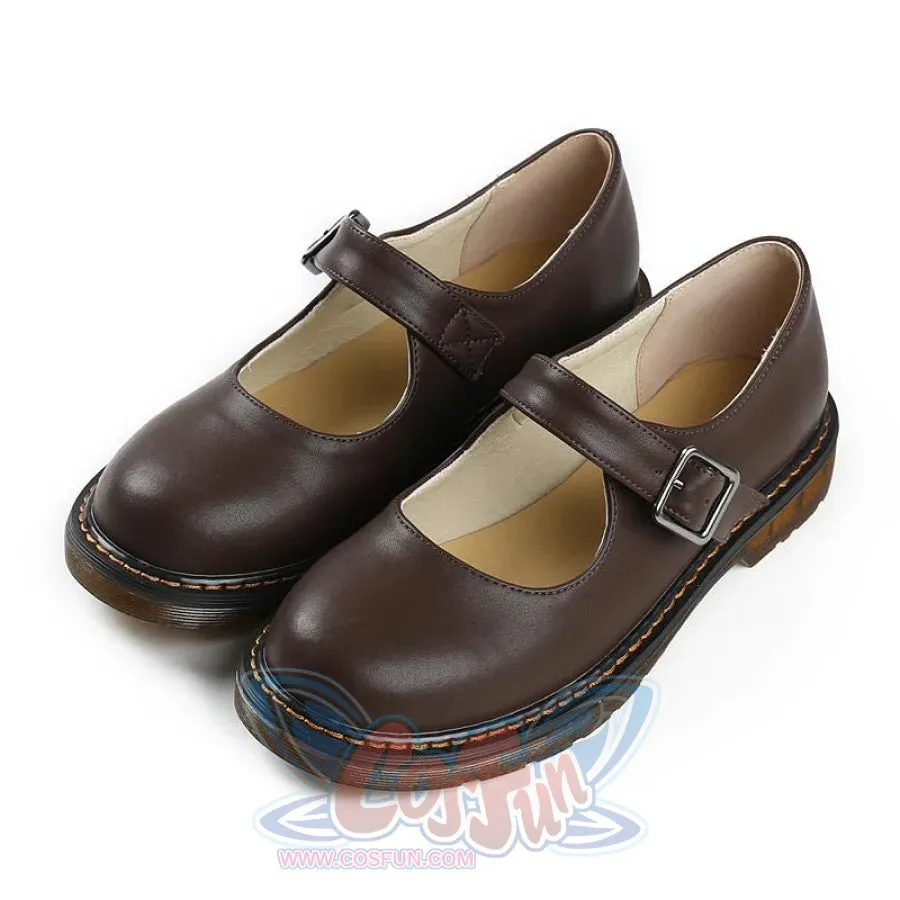 Old-fashioned Retro Mary Jane Leather Shoes C00128