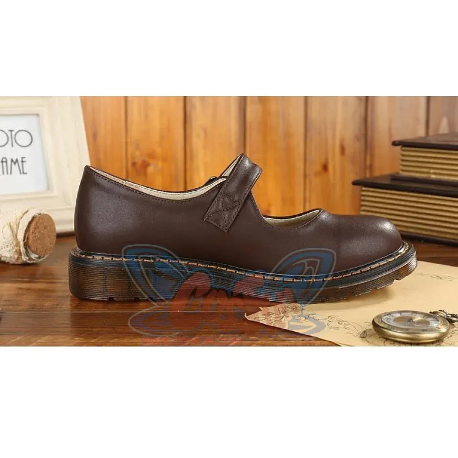 Old-fashioned Retro Mary Jane Leather Shoes C00128
