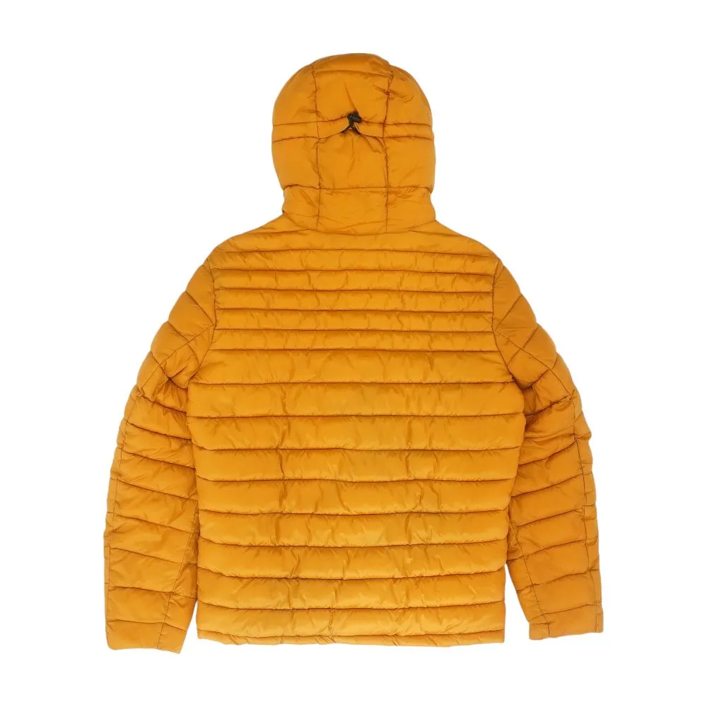 Orange Solid Puffer Jacket