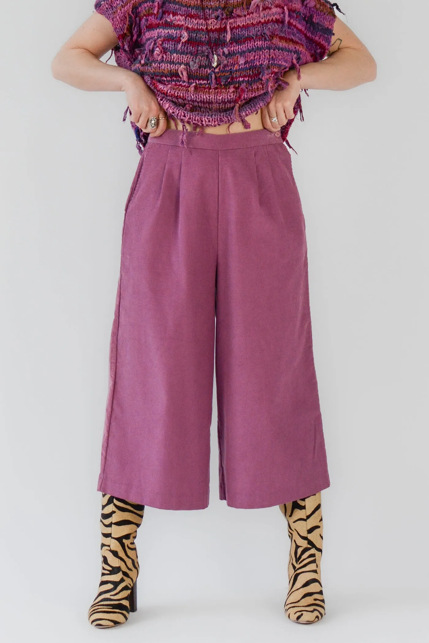 Orchid Corduroy Coulottes ~ 30W