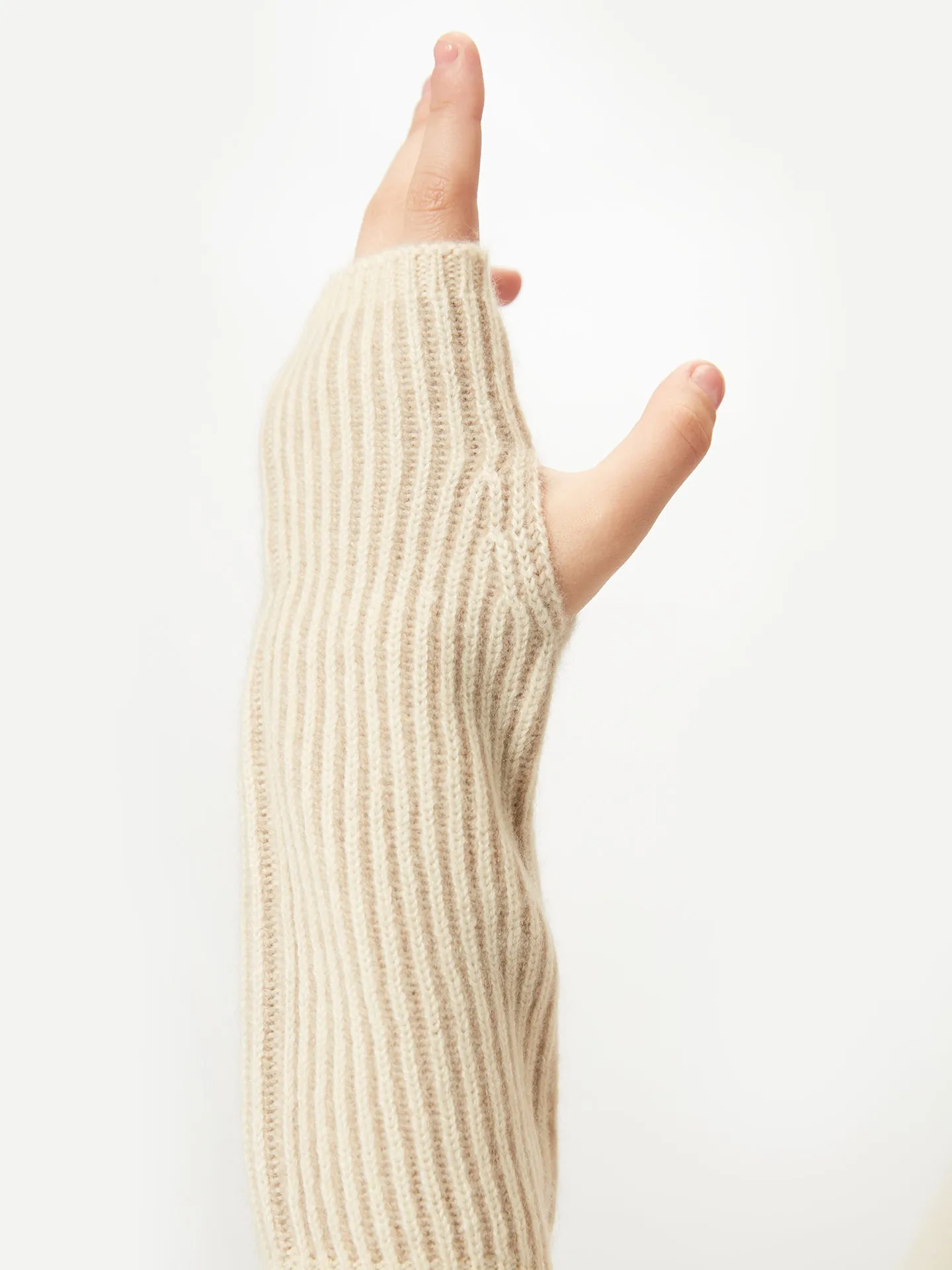 Organic Colour Two-Tone Cashmere Hand Warmers