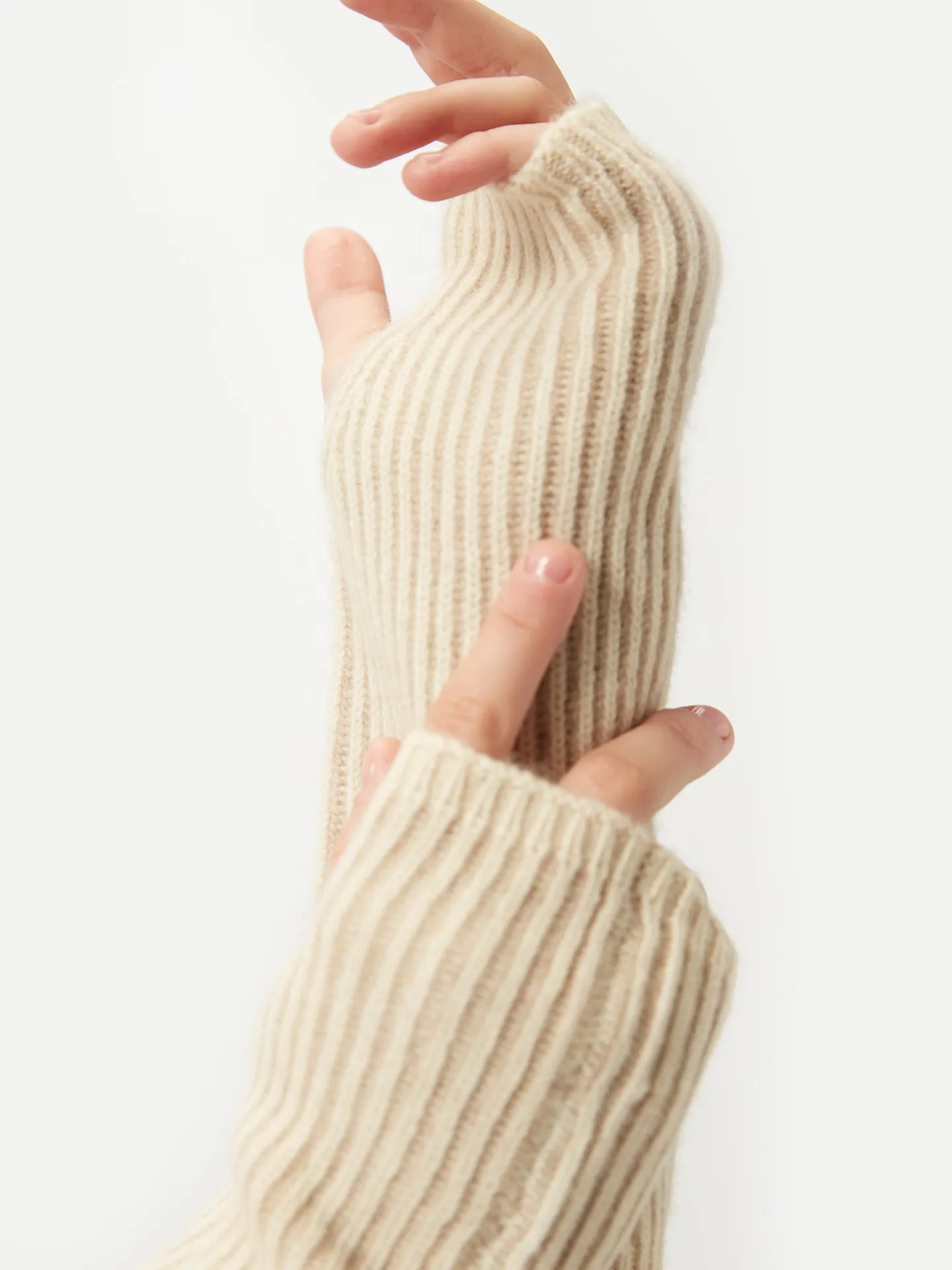 Organic Colour Two-Tone Cashmere Hand Warmers
