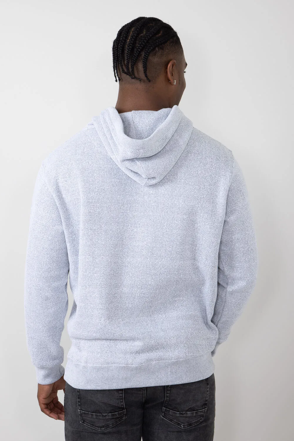 Original Paperbacks Mateo Soft Knit Hoodie for Men in Grey | 713-GREY