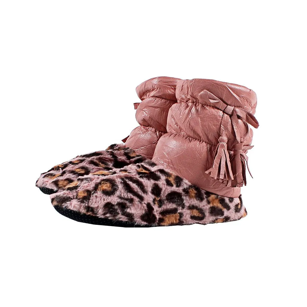 Oslo Leopard Sherpa Booties